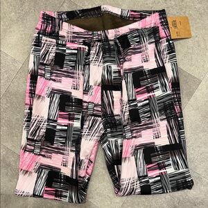 Chic Pink and Black Women's Leggings